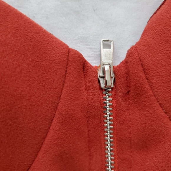 ANGEL BIBA Rusty orange faux suede bodycon - Picture 4 of 12